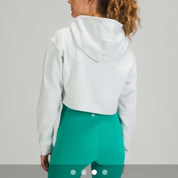 Lululemon all yours cropped hoodie size 6 color =ocean air - Picture 2 of 9